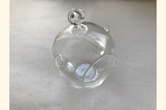 Glaskugel/-vase zum Hängen d=7x10cm 2605939