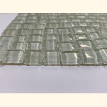 Soft Glas OPUS 1-1,5cm WEiß Netzverklebt 30x30cm ~930g Y-900-11