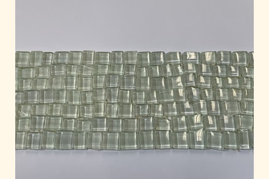 Soft Glas OPUS 1-1,5cm WEIß Bordüre 9x30 cm ~220g Y-900-33