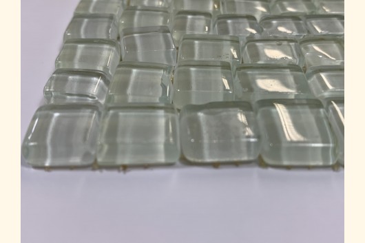 Soft Glas OPUS 1-1,5cm WEIß Bordüre 9x30 cm ~220g Y-900-33