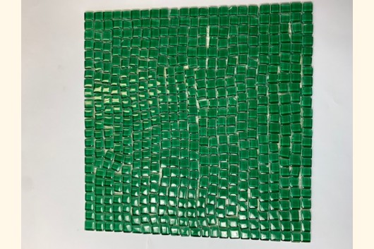 Soft Glas OPUS 1-1,5cm GRÜN Netzverklebt 30x30cm ~930g Y-913-11