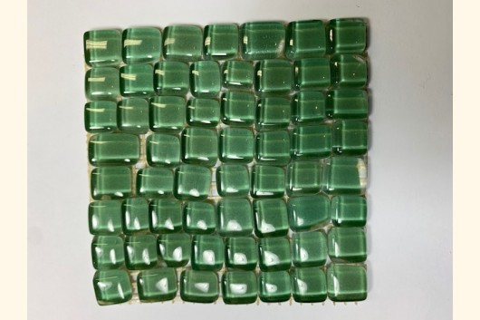 Soft Glas Mosaik OPUS 1-1,5cm GRÜN Netz 10x10 ~110g Y-913-99