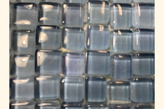Soft Glas Mosaik OPUS 1-1,5cm BLAU Netz 10x10 ~110g Y-933b-99