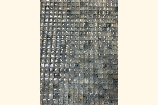 Soft Glas Bubble Mosaik GRAU 12,5x12,5mm Netz 30x30 ~1880g Y-Ami