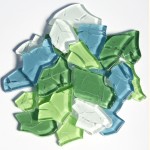 Crash Glas polygonal GRÜN MIX 500g Mosaik CR39-99b