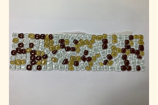 Mosaik Bordüre MIX WEIß GOLD BRAUN Netz 33x9 ~220g Y-Firenze33x9