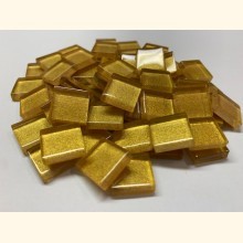 1,5x1,5cm Soft Glas METALLIC GOLD Mosaik ~200g ~ 95Stk 3295