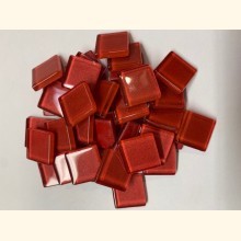 2x2 Soft Glas METALLIC Rot Mosaik ~200g ~ 41 Stk 3328