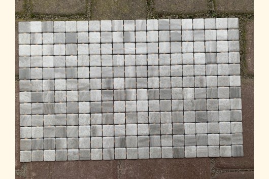 2,5x2,5 EZARRI Mosaik MATT HELLGRAU 31x49,5cm 228 Stk X-Sarsen