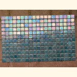 2,5x2,5 EZARRI Mosaik IRIDIUM TÜRKIS 31x49,5cm 228 Stk X-JADE