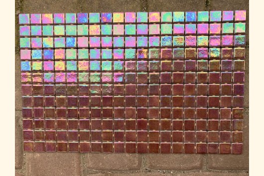 2,5x2,5 EZARRI Mosaik IRIDIUM LILA / ALTROSA 31x49,5cm X-Cobre