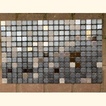 2,5x2,5 EZARRI Mosaik IRIDIUM Anthrazit / Grau 31x49,5 X-GinFizz