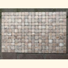 2,5x2,5 EZARRI Mosaik MATT HELLBRAUN 31x49,5cm X-Travertino