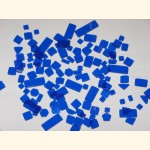 Kunststoff Mosaiksteine div Formen DUNKELBLAU 40g U24-50a