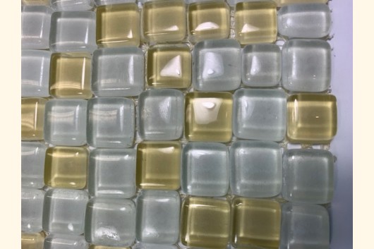 Soft Glas OPUS 1-1,5cm MIX WEIß BEIGE GELB 10x10 ~110g Y-Moonl99