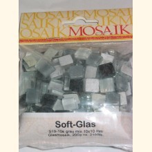 1x1 Soft Glas graumix 210 Stk Mosaiksteine S19-10e