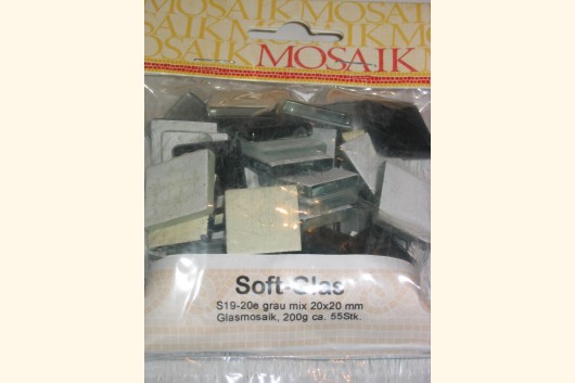 2x2 Soft Glas graumix 55 Stk Mosaik S19-20e