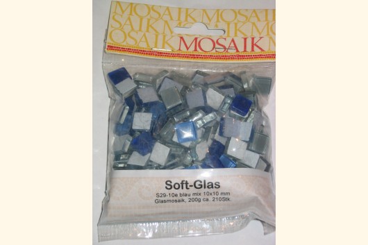 1x1 Soft Glas blaumix 210 Stk Mosaik S29-10e