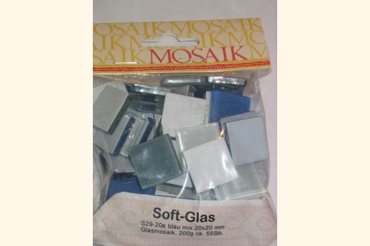 2x2 Soft Glas blaumix 55 Stk Mosaik S29-20e