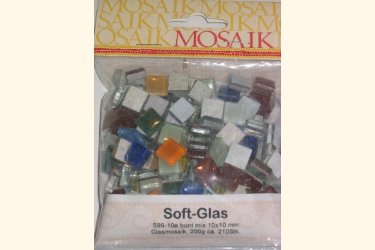 1x1 Soft Glas buntmix 210 Stk Mosaik S99-10e