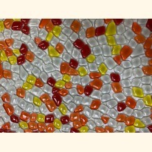 Glas Mosaik MIX WEIß ROT GELB ORANGE Netz 30x30 ~750g Y-Napo30