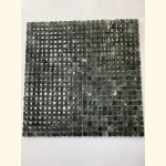 Glas Bubble Mosaik SCHWARZ 12,5x12,5mm Netz 30x30 ~1880g Y-Prosp