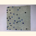 Glas Mosaik 1-1,5 MIX WEIß BLAU GRAU 30x30 ~930g Y-RV2-11