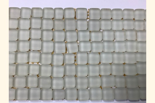 Soft Glas Mosaik MATT 1-1,5cm WEIß Bordüre 9x30 ~220g Y-S-900-33
