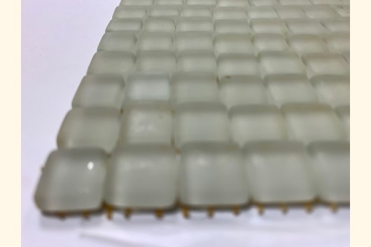 Soft Glas Mosaik MATT 1-1,5 WEIß Netz 30x30 ~930g Y-S-900-11