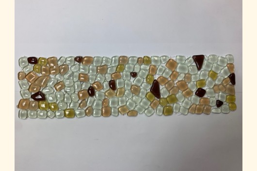 Mosaik Bordüre MIX WEIß BEIGE BRAUN Netz 33x9 ~220g Y-Siena33x9