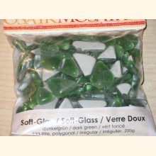 Soft Glas Polygonal DUNKELGRUEN 200g Mosaiksteine S33-99e