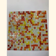 Glas Mosaik 1-1,5 MIX WEIß ROT GELB ORANGE 30x30 ~930g Y-Sunr11