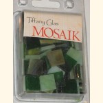 TIFFANY Glas Mosaik 1,5x1,5cm GRÜN-MIX T139-15e
