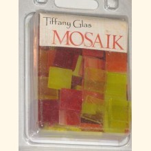 TIFFANY Glas Mosaik 1,5x1,5cm GELB-ROT-MIX T159-15e
