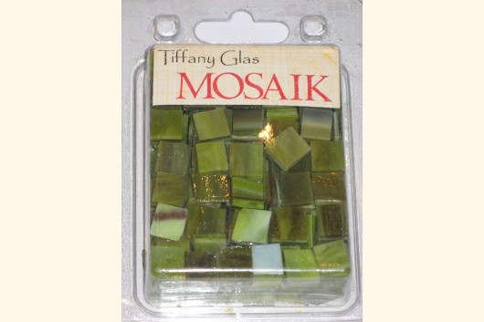 TIFFANY Glas Mosaik 1,5x1,5cm MOOSGRÜN T73-15