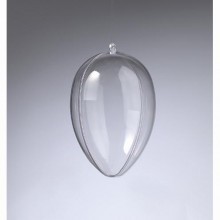 Kunststoff Ei glasklar 12cm teilbar