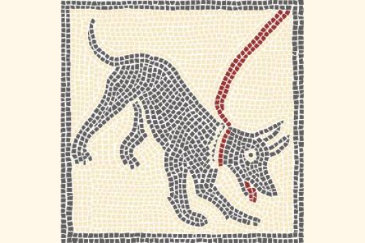 Mosaik Vorlage Hund I 26,5x26,5cm + Kohlepapier V1007