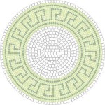 Mosaik Vorlage BACHUS d= 60cm incl. Kohlepapier V1309