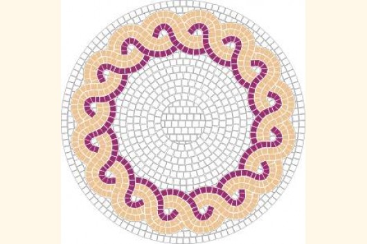 Mosaik Vorlage TRAIANI d= 60cm incl. Kohlepapier V1310